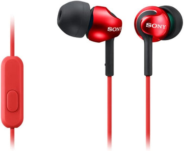 Sony MDREX110APR - Auriculares in-ear (con micrófono y control de volúmen y reproducción incorporado) color rojo